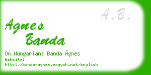 agnes banda business card