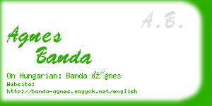 agnes banda business card